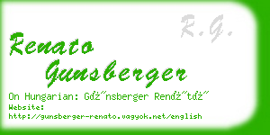 renato gunsberger business card